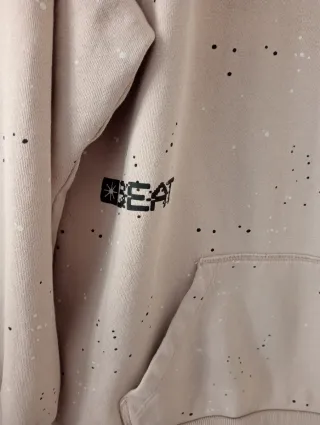 Sudadera Bershka Beige con Estampado