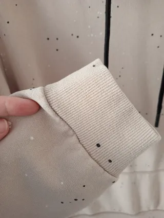 Sudadera Bershka Beige con Estampado