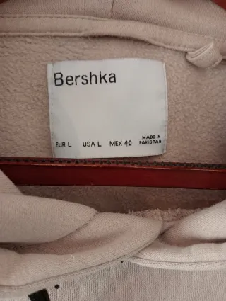 Sudadera Bershka Beige con Estampado