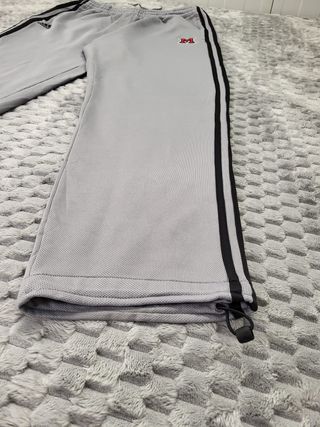 Pantalón Chándal Adidas 3 Stripes Gris Talla M