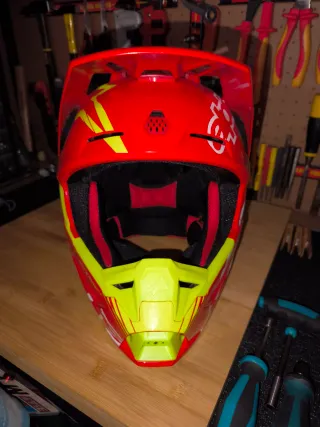 Casco Alpinestars Rojo y Amarillo