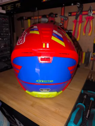 Casco Alpinestars Rojo y Amarillo