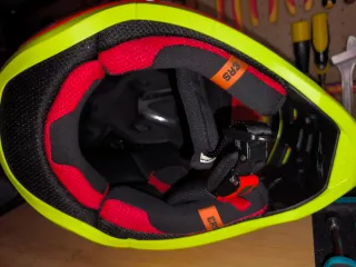 Casco Alpinestars Rojo y Amarillo