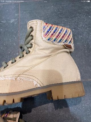 Botas Mustang Beige Multicolor