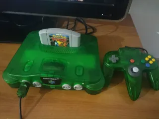 Nintendo 64 Verde Trasparente Pokemon Stadium