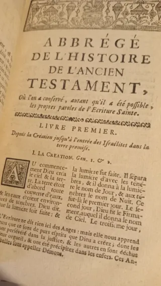 Abbregé de l' histoire de l'ancien Testament. 1737