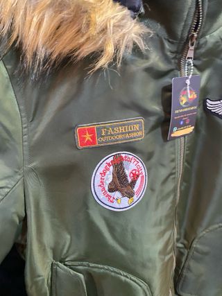 Chaqueta verde forrada-ÚNICA