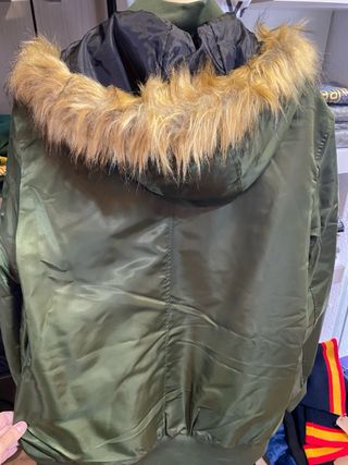 Chaqueta verde forrada-ÚNICA