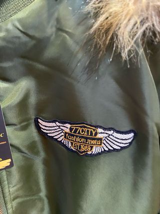 Chaqueta verde forrada-ÚNICA