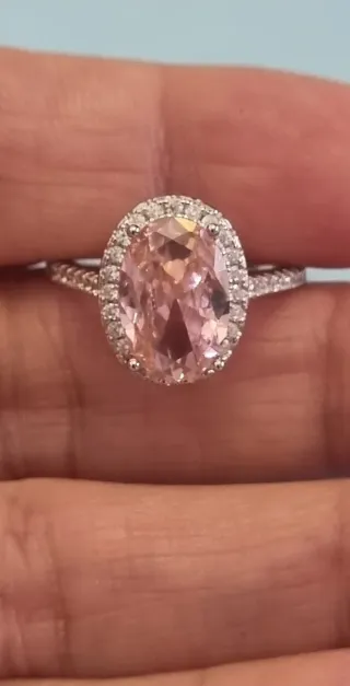 Anillo Plata 925 Circonitas Cúbicas Rosa