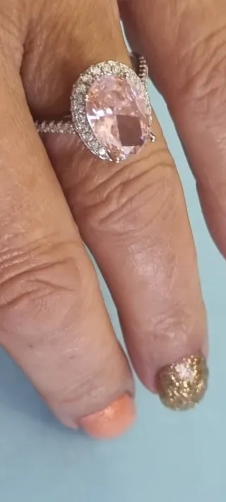 Anillo Plata 925 Circonitas Cúbicas Rosa