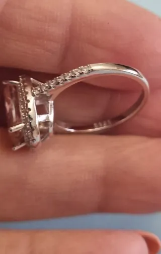 Anillo Plata 925 Circonitas Cúbicas Rosa