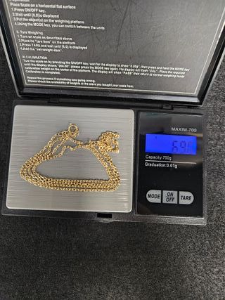 Cadena de Oro 18K, Bilbao Maciza, 6,9gr, 67cm