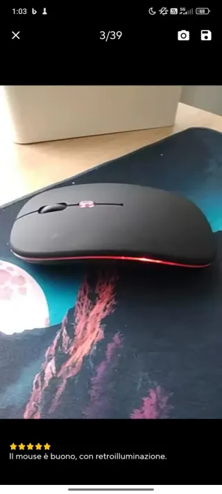 Mouse Wireless Shuangmo Nero