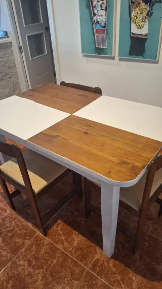 Mesa comedor extensible madera pino