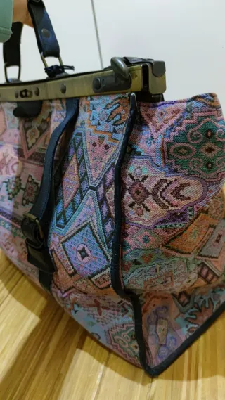 Bolso viaje vintage estampado