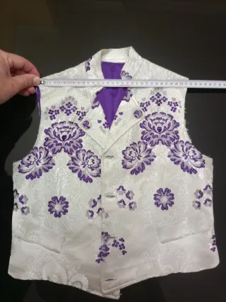 Chaleco Fallero Blanco y Morado