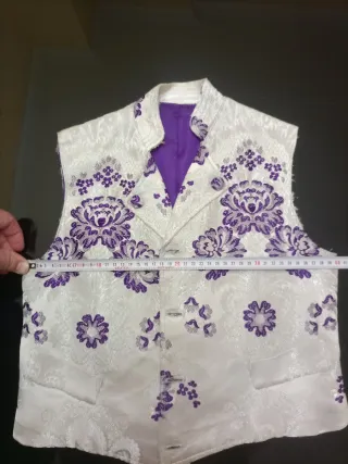 Chaleco Fallero Blanco y Morado