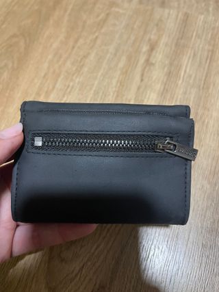 Cartera GUGGIARI cuero negra monedero tarjetero