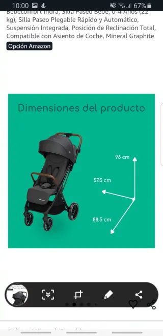 Carrito  marca Bebeconfort, modelo Indra 0m+ / 4y