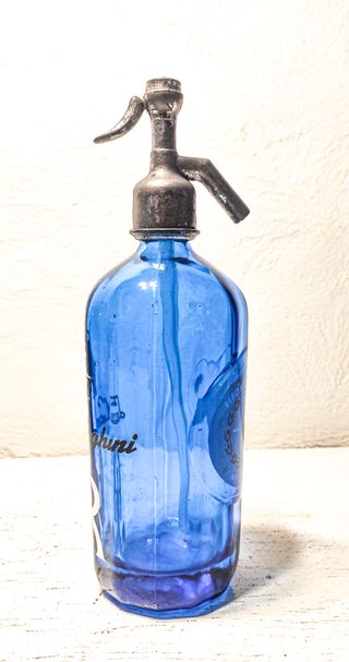 Sifón Azul Decoración Cabeza Plomo