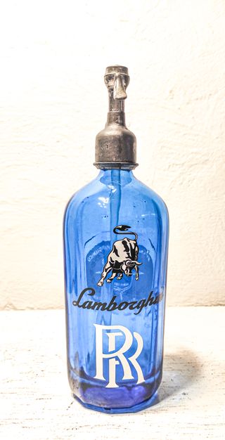 Sifón Azul Decoración Cabeza Plomo