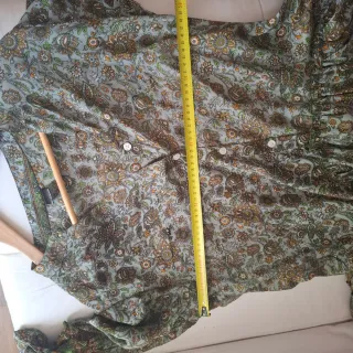 Vestido boho verde y marrón