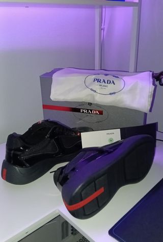 Zapatos Prada America's Cup Negros