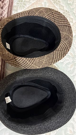 Set 2 Cappelli Vintage Donna marrone e grigio