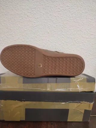 Botas Beige/Marrón Tacón Oculto Talla 40