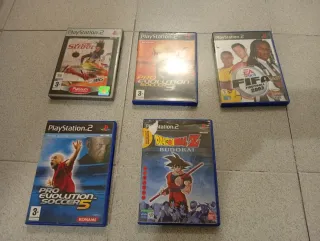Lote 5 Juegos PS2: FIFA, PES, Street, DBZ