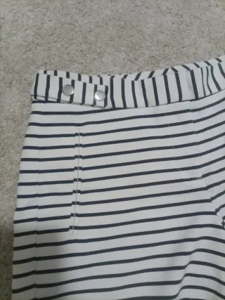 Shorts Zara Rayas Blanco y Negro