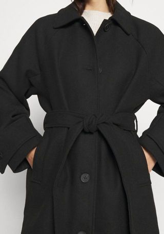 Abrigo largo MONKI negro Talla XXS