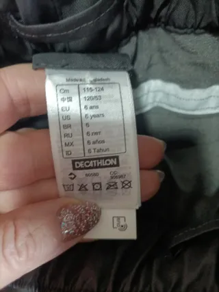 1par de Pantalones de nieve o montaña niñaTalla6-8