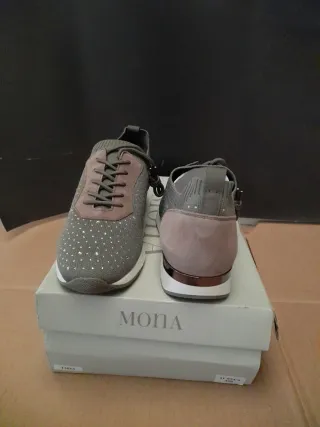 Zapatillas Mona Beige y Verde Talla 39