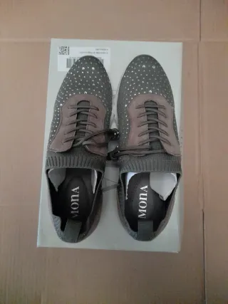 Zapatillas Mona Beige y Verde Talla 39