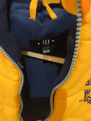 Chaleco niño TEX amarillo y azul