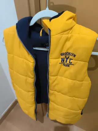 Chaleco niño TEX amarillo y azul