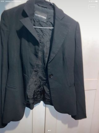 Americana Emporio Armani Negra Talla S