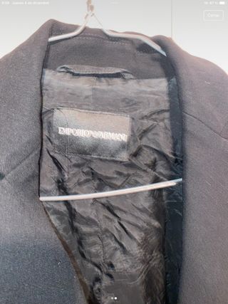 Americana Emporio Armani Negra Talla S