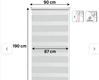 4 Tende a rullo notte/giorno grigi INSPIRE 90x190