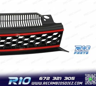 PARRILLA VOLKSWAGEN VW GOLF 6 08-12 LOOK GTI NEGRO MOLDURA R