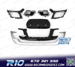 DIFUSOR RANGE ROVER VELAR 17- LOOK R DYNAMIC PLATA + COLAS