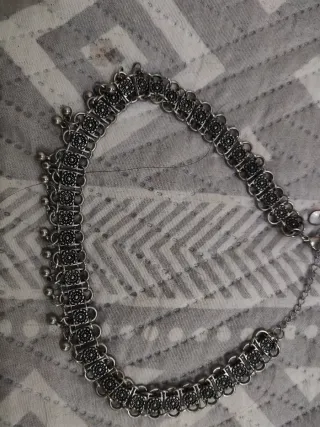 Collares estilo étnico color turquesa y color plat