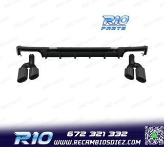 DIFUSOR AUDI A6 A6 AVANT 19-24 LOOK S6 NEGRO BRILLO