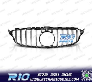 PARRILLA MERCEDES W205 14-18 LOOK AMG GT CROMO NEGRO