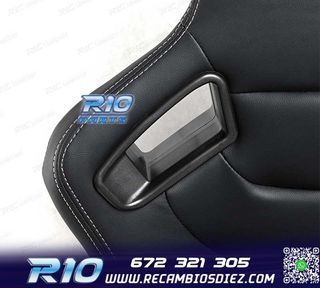 ASIENTO DEPORTIVO SEMI BAQUET ESTILO RS CUERO NEGRO