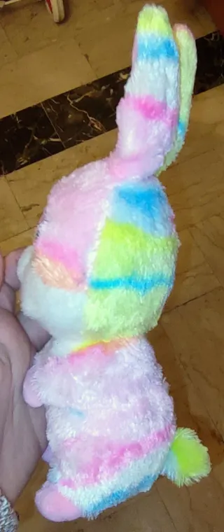 Peluche coniglietto arcobaleno ty