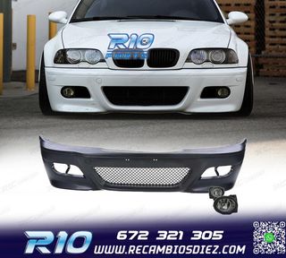 PARAGOLPES DELANTERO BMW E46 99-05 LOOK M3 + NIEBLAS