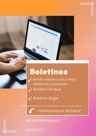 Boletines Eléctricos, Agua y Gas